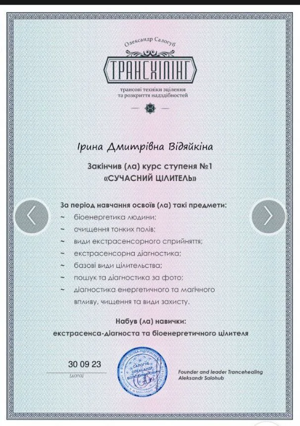 'Трансхілінг' курси Олександра Салогуба