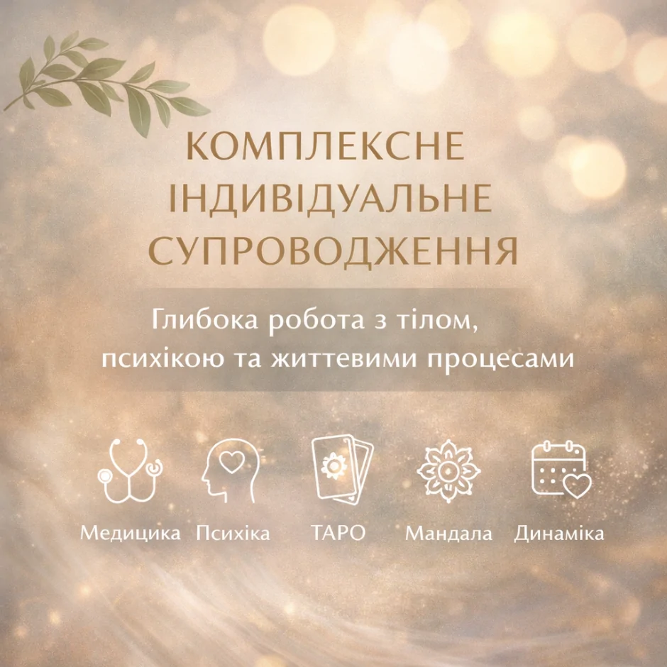Комплексне індивідуальне супроводження Глибока робота з тілом, психікою та життєвими процесами