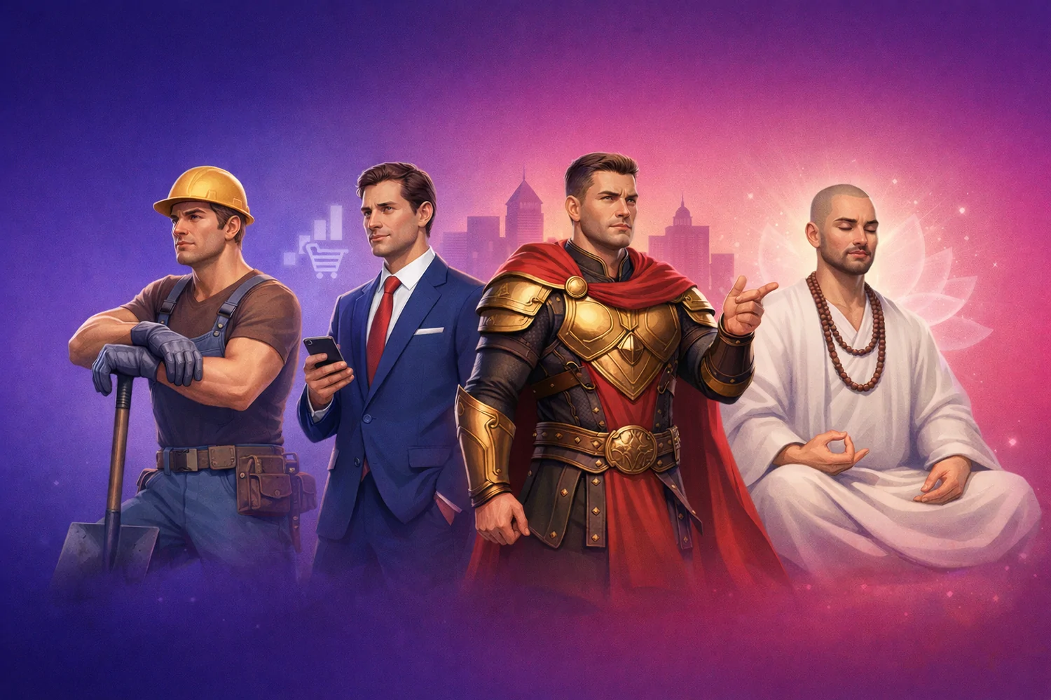 4 психотипи та 4 сфери діяльності